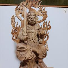 不動明王半跏像、真言宗、置き物、美品