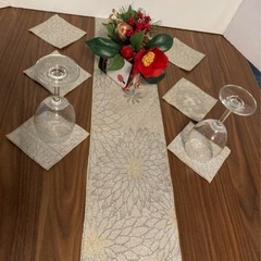 新品　テーブルランナー　Xマス用別売タッセル　外し正月シック！　...