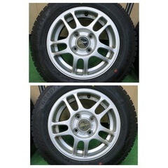 22年製 145/80R13 スタッドレスタイヤ付きアルミホイール 4本の画像