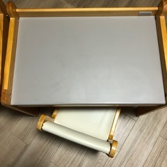 ②大和屋キッズテーブル 引き出し付き天板高さ調節可能 椅子付き