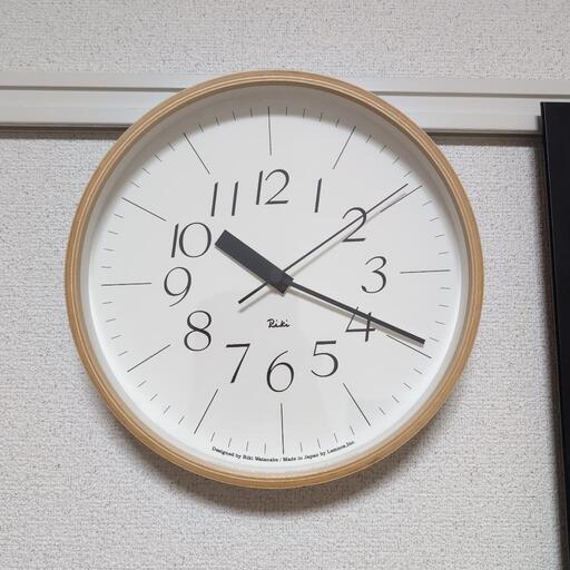 リキクロック M サイズ 細文字 掛け時計 時計 渡辺力 電波時計