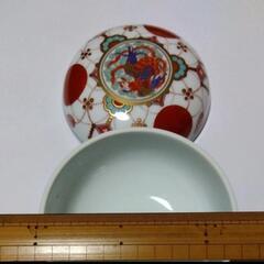 其泉 　赤玉　 瓔珞文　 鳳凰 　蓋物 　小鉢の画像