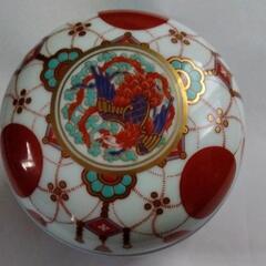 其泉 　赤玉　 瓔珞文　 鳳凰 　蓋物 　小鉢の画像
