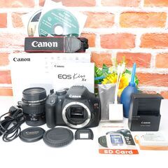 【全国送料無料】Canon EOS Kiss X4✨ 届いたらすぐに使えます✨ズームレンズセット一眼レフ キヤノン キャノンの画像