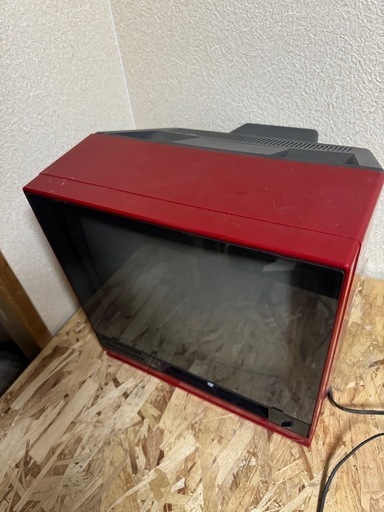 昭和レトロ　ブラウン管テレビ　動作確認済み　赤