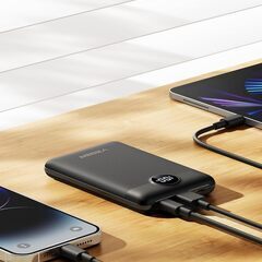 VEGER モバイルバッテリー 10000mAh 大容量 急速充電 軽量 小型 QC3.0対応+USB Type-C出力&PD22.5W 低電流モード搭載 モバイル バッテリー スマホ充電器 の画像