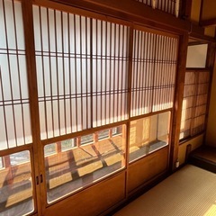 4アンティーク建具　ガラス戸　昭和レトロ　
