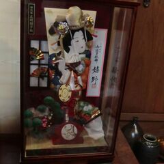 羽子板　ガラスケース入り　オルゴール付　美品