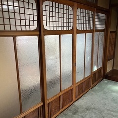 5アンティーク建具　ガラス戸　昭和レトロ　
