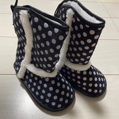 ドット柄ムートンブーツ　キッズ