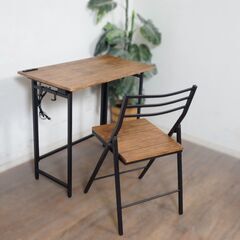 【新品】ヴィンテージスタイル デスク＆チェアセット 作業用 ミシン台