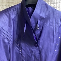 『未使用』紫のコートフリーサイズの画像