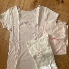 肌着 下着 半袖 女児 女の子 130の画像