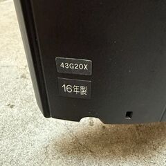 東芝 液晶カラーテレビ 43型　REGZA 43G20X　リモコン付の画像