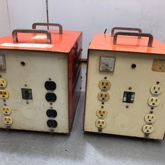 【通電】日動工業 トラパック  3KVA 単相 200V 50 60Hz 変圧器 ダウントランス 中古品 100V 115V 山形より　降圧専用 ポータブル変圧器 2台