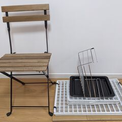 [無料] IKEA 折りたたみチェア TARNO & ワイヤーネ...