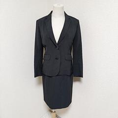 トップバリュ スーツセットアップ ジャケット パンツ スカート ブラック 9 M レディースの画像