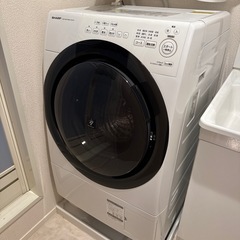 SHARP 2023年式 ドラム式電気洗濯乾燥機　ES-S7H-WL