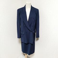 レディースファッション 3ピース ジャケット パンツ スカート ウエストゴム 紺 ネイビー 11 L レディースの画像