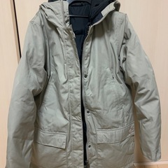 Peak Performance　フード付きグレー ダウンジャケット　2重　極暖の画像