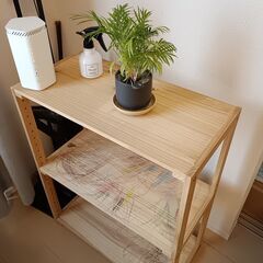 棚　２段　無垢材　DIYベースや薪にの画像