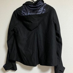 レディース　黒ダッフルコート　サイズＭの画像