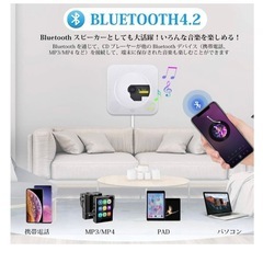 CDプレーヤー 置き＆壁掛け式 1台多役 bluetooth Gueray ポータブル CDプレイヤー USB対応  LEDディスプレイ 新バージョンのリモコン付き 音楽再生/語学学習/胎児教育 日本語説明書付きの画像