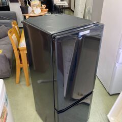 【リサイクルショップ　ピカソ　小松原】三菱電機 MITSUBISHI 146L 2ドア冷蔵庫 ブラック 2015年製 MR-P15Z-B★3037★の画像