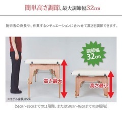 受渡者決定しました　マッサージベット　エステベット　折りたたみ　軽量の画像