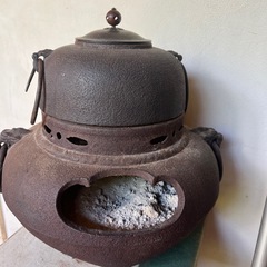 風炉、茶釜、敷瓦