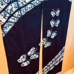 JF0502 のれん　暖簾　蝶々の画像