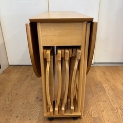 N812★収納式ダイニング5点セット★ダイニング★テーブル★幅1330ｍｍ