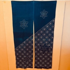 JF0445 のれん　暖簾　藍染　