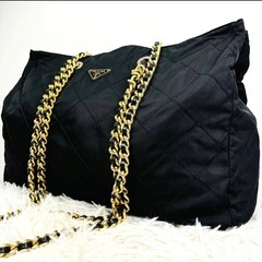 PRADA チェーン ナイロン ショルダーバッグ