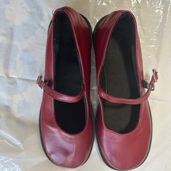 赤パンプス/24-24.5cm