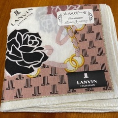 【値下げしました‼️】新品 LANVIN/ランバン 大人のガーゼハンカチ（2枚セット）の画像