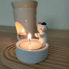 新品 猫のキャンドルホルダー 癒やしの画像