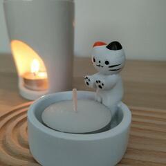 新品 猫のキャンドルホルダー 癒やしの画像