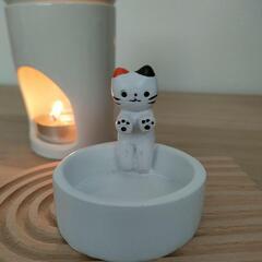 新品 猫のキャンドルホルダー 癒やしの画像