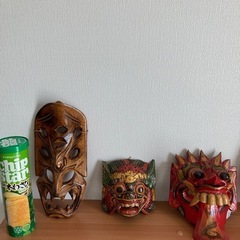 アジアン雑貨　置物（壁掛け可）　お面の画像