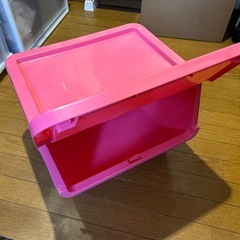 カインズ収納ケースピンクの画像