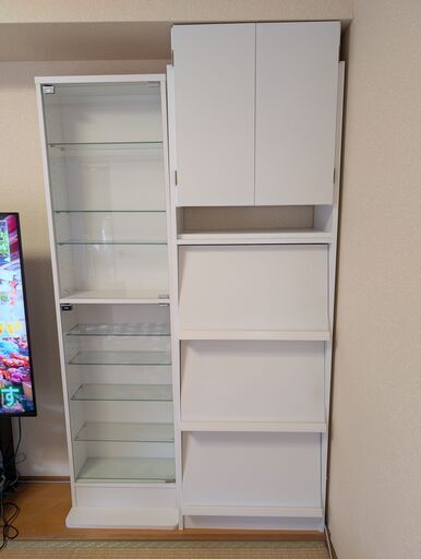 白い　本棚ラック収納