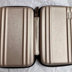 JALスーツケース型小物入れ(ゴールド)の画像
