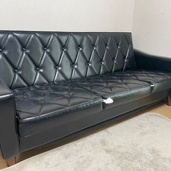 カリモク60 ロビーチェア 3シーター ソファ　ブラック