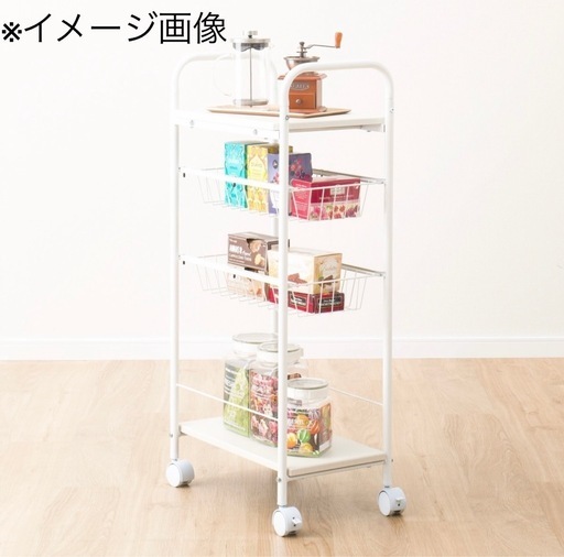値下げ⭕️新品未開封✨️ニトリ スキマワゴン バリオ2 ホワイト