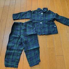 子ども秋冬パジャマ上下/中古/90サイズ/無印良品