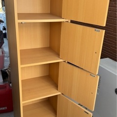扉付き5段　カラーボックスの画像