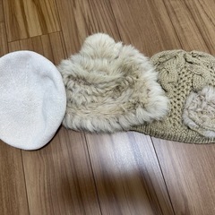 【ラビットファーの帽子あり】帽子三種セット