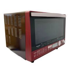 24C792_ジ6 SHARP シャープ オーブンレンジ RE-SS10C-R 2016年製 電子レンジ 調理家電 キッチン家電 現状品 中古の画像