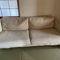 ソファー　3人掛け　ナチュラル　布